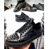 Heren Lage Sneaker met Zwarte Details