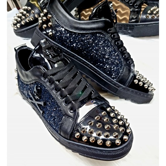 Heren Lage Sneaker met Zwarte Details Heren Lage Sneaker met Zwarte Details