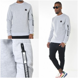 Mannen Thermisch Grijs Sweatshirt Modedam