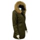 Dames Groen Winterjas met Grote Bont Dames Groen Winterjas met Grote Bont