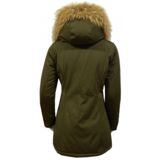 Dames Groen Winterjas met Grote Bont Dames Groen Winterjas met Grote Bont