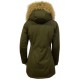 Dames Groen Winterjas met Grote Bont Dames Groen Winterjas met Grote Bont