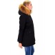 Dames Zwart Winterjas met Grote Bont Dames Zwart Winterjas met Grote Bont